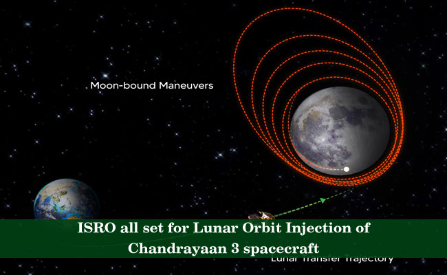 ISRO all set for Lunar Orbit Injection of Chandrayaan 3 spacecraft