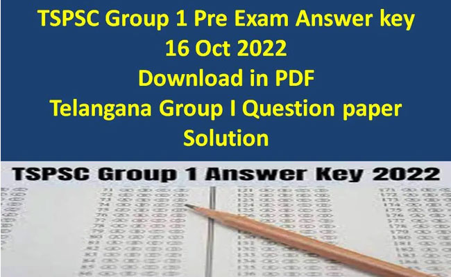 TSPSC Group-1 Prelims Exam-2022 Question Paper with Key