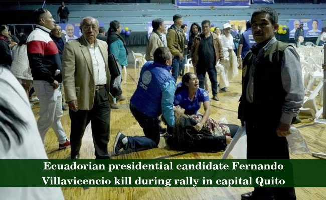 Ecuadorian presidential candidate Fernando Villavicencio kill during rally in capital Quito