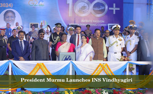 President Murmu Launches INS Vindhyagiri