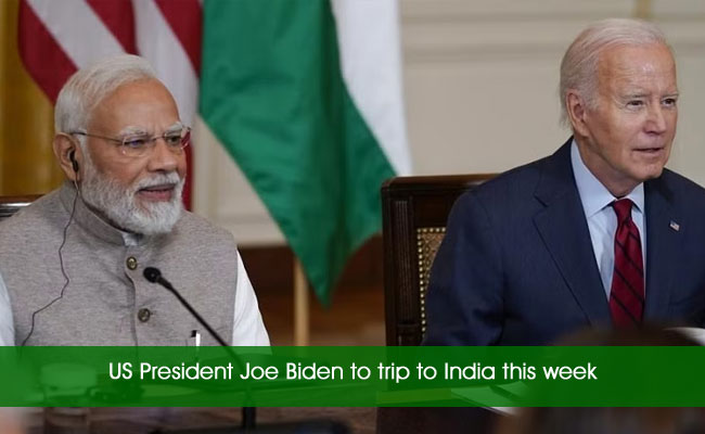 US President Joe Biden to trip to India this week
