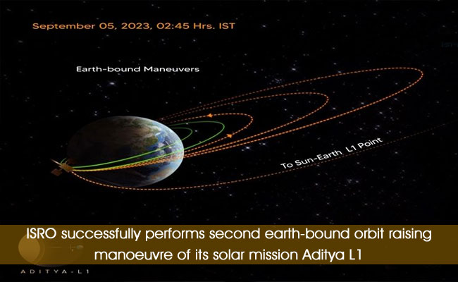 ISRO successfully performs second earth-bound orbit raising manoeuvre of its solar mission Aditya L1