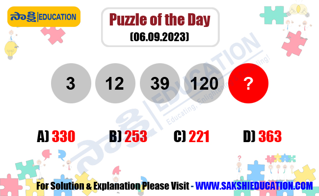 Puzzle of the Day (06.09.2023), sakshi education, daily puzz;les