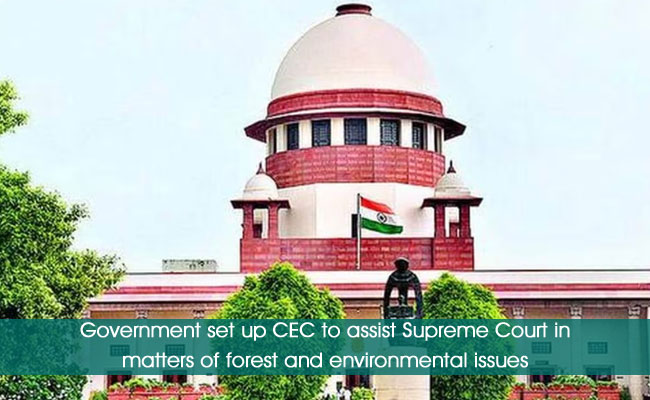 Government set up CEC to assist Supreme Court in matters of forest and environmental issues