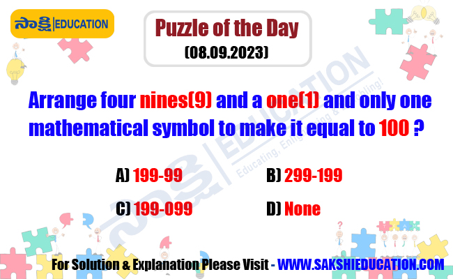 Puzzle of the Day (08.09.2023),sakshi education, daily puzzles