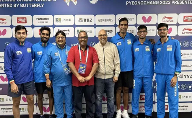 Asian Table Tennis Championship, Asian Table Tennis Championships 2023,Indian men's table tennis team