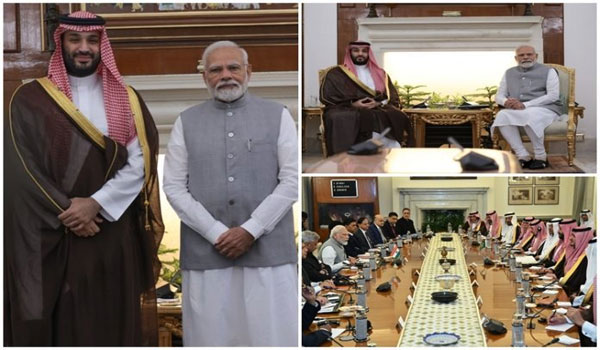 PM Narendra Modi holds talks with Saudi Crown Prince Mohammed bin Salman Al Saud in New Delhi