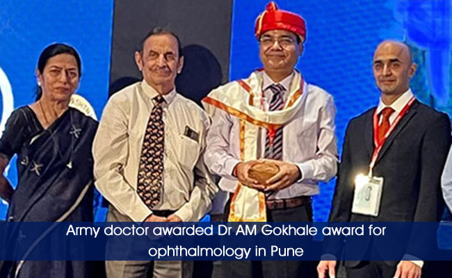 Army doctor awarded Dr AM Gokhale award for ophthalmology in Pune