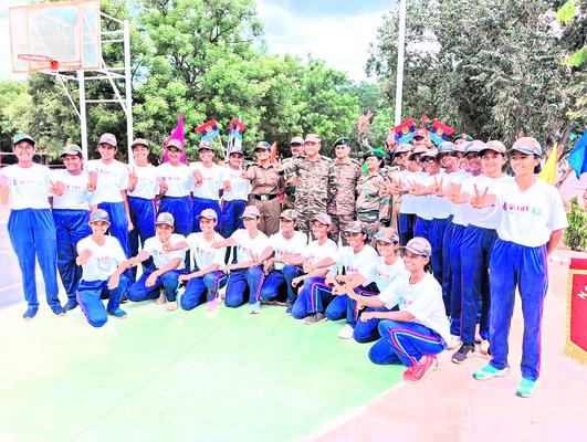 NCC Women cadets with the Officers,Girls at Delhi Camp, Training Highlights