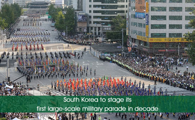 South Korea to stage its first large-scale military parade in decade