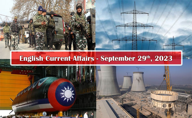 29th September, 2023 Current Affairs