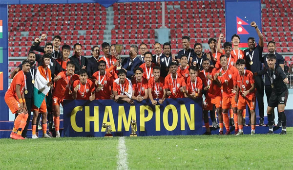 Indian men’s football team wins SAFF Under-19 Championship