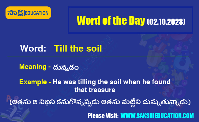 Word of the Day (02.10.2023),sakshi education, daily words