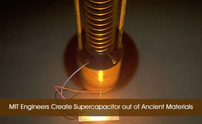 MIT Engineers Create Supercapacitor out of Ancient Materials