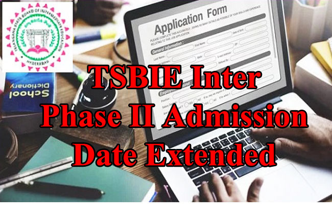 TSBIE Intermediate Course Phase 2 Academic Schedule 2023-24 Notification, Academic Year 2023-24 Intermediate Phase 2 Schedule,TSBIE Inter Phase II Admission Date Extended ,TS Board of Intermediate Education Notice"