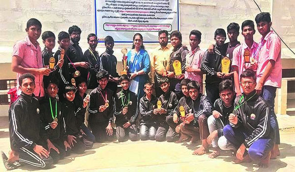 Principal K. Manjula Congratulates Winners, BC Boys Gurukula School Students, BC Gurukul students in sports competitions,Principal K. Manjula Congratulates Winners