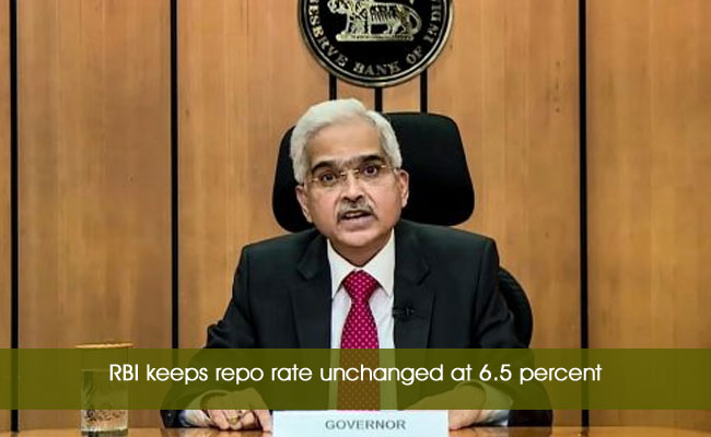 RBI keeps repo rate unchanged at 6.5 percent
