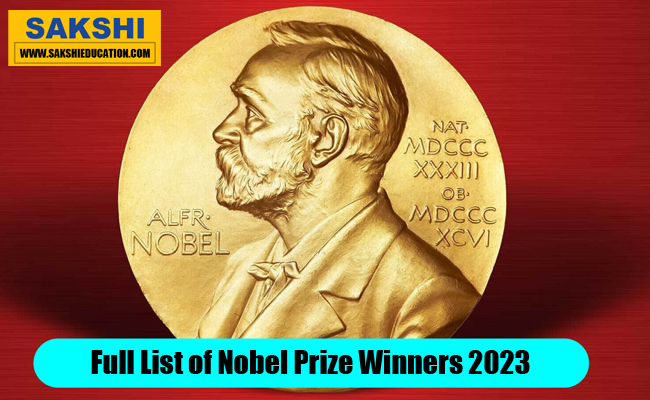 Nobel Prize 2023 Winners List,sakshi education ,Nobel Prize medal