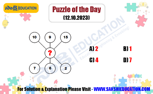 Puzzle of the Day (12.10.2023),sakshi education, brain teaser