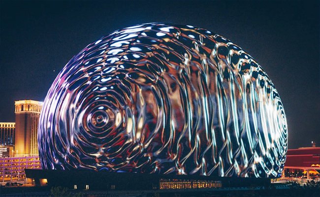 MSG Sphere in Las Vegas,Interior of World's Largest Spherical Building with LED Screens