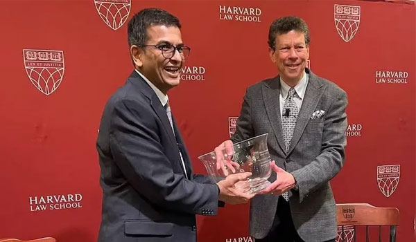 CJI Chandrachud Honored With “Award For Global Leadership” By Harvard Law School