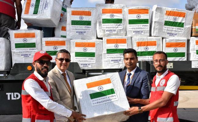 food and medical supplies.,  Gaza crisis,India sends aid to Gaza, India sends 35 tons of aid to Gaza amid Israeli attacks, 