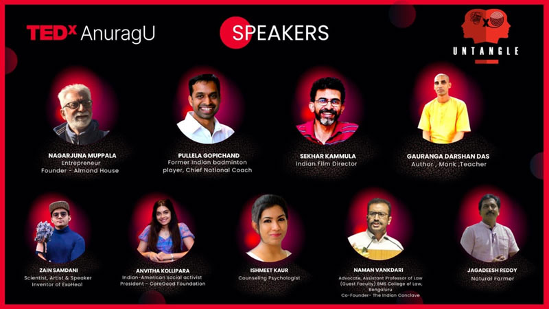 Eminent Speakers To Inspire and Motivate Students at TEDxAnuragU 
