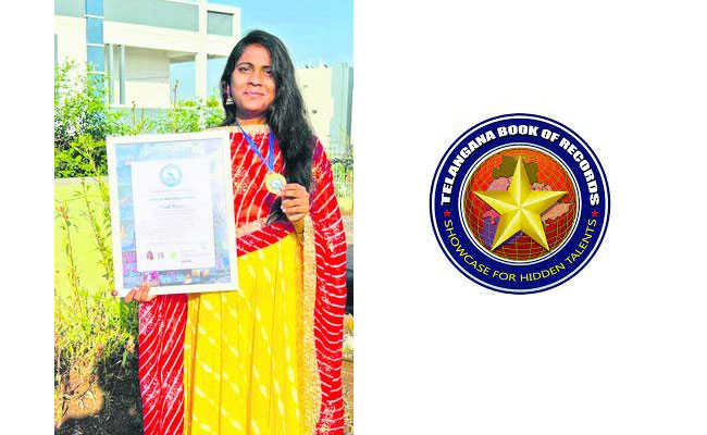 Preethi enters Telangana Book of Records