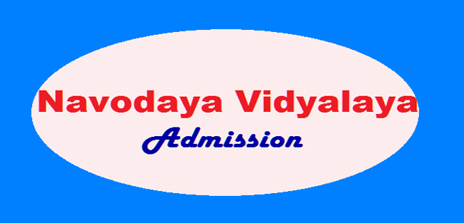 Admissions announcement from Navodaya principal