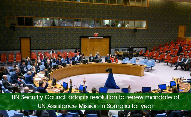 UN Security Council adopts resolution to renew mandate of UN Assistance Mission in Somalia for year