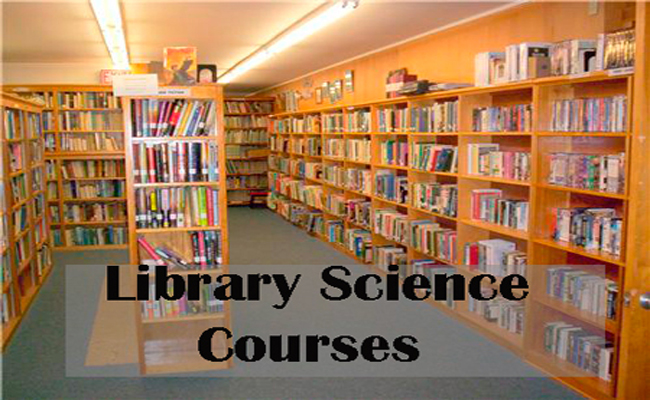 Announcement of library science course applications, Principal disclosing training specifics for students,Training school coursesStudents applying for library science training, Training details for library science applications, Applications open for library science courses,Principal discussing library science courses,