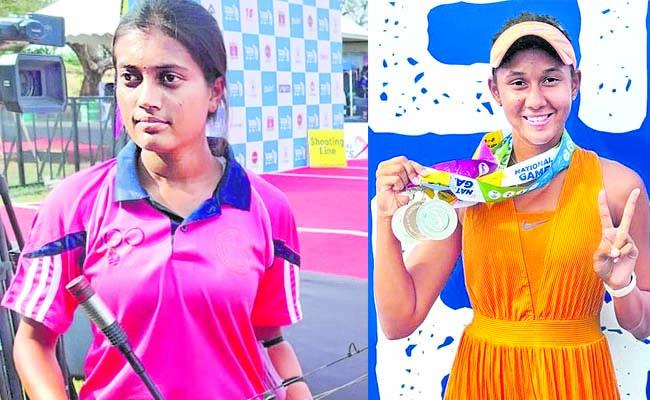 Women's Archery Individual Gold Medalist, National Games, Champion Archer Taniparthi Chikita at National Games 2023, Celebrating the Victory of Taniparthi Chikita in Archery, National Games 2023 Compound Archery Gold Medal Winner, National Games 2023, Gold medalist Taniparthi Chikita in Women's Archery, 