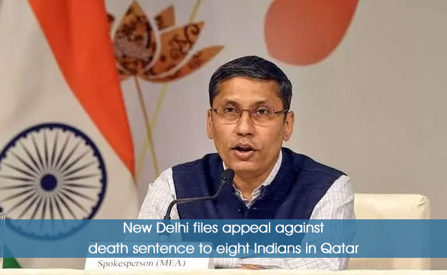 New Delhi files appeal against death sentence to eight Indians in Qatar