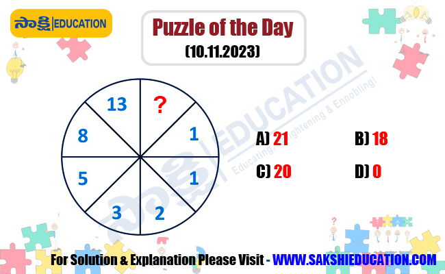 Puzzle of the Day (10.11.2023), sakshi education , maths puzzles