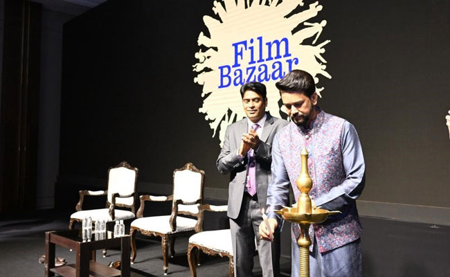 Union Minister Shri Anurag Singh Thakur Unveils 17th Edition of Film Bazaar at IFFI, Goa