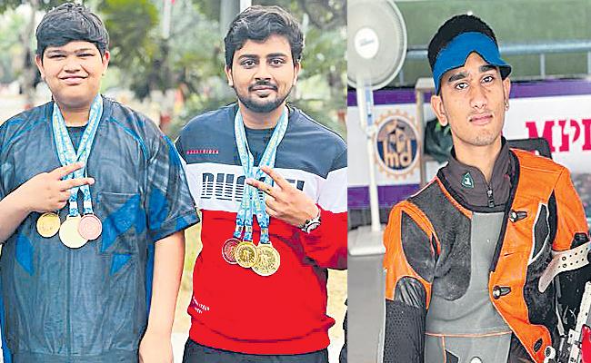 Podium finish for Rohit Kavithi in 50m rifle prone - Junior men's category (Bronze, 621.10), Junior men's 50m rifle prone bronze winner: Rohit Kavithi (621.10), Telangana players won 3 medals in National Shooting Championship , Bronze medalist Rohit Kavithi in junior men's 50m rifle prone with a score of 621.10, 