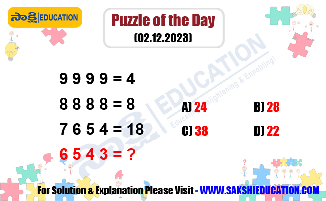 Puzzle of the Day (02.12.2023)    sakshi education DailyPuzzles   BrainTeasers