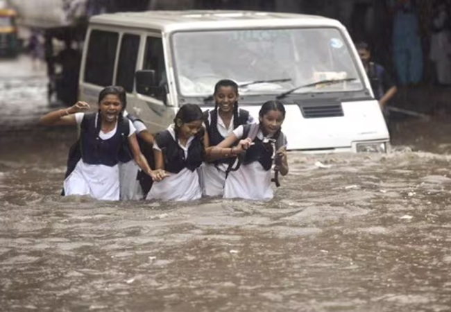 due heavy rain ap schools and colleges holidays news telugu  Emergency Weather Alert   Bay of Bengal Storm Brings Heavy Rains   Andhra Pradesh Weather Alert  