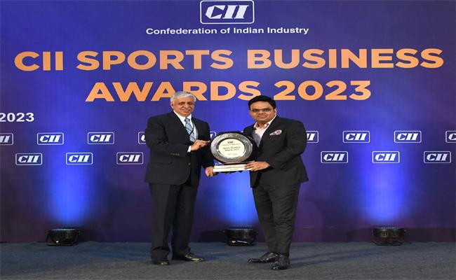 Jai Shah, Best Sports Business Leader 2023  Jay Shah wins the Best Sports Business Leader award   2023 Sports Business Leader  
