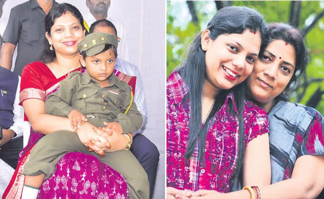 Collector as Mother and Officer makes her duties   Empowered Woman Navigating Work and Parenthood  