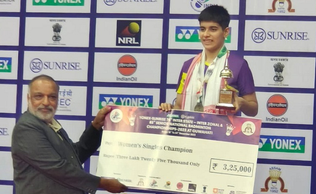 Anmol Kharb wins women’s singles title at National Badminton Championships in Guwahati
