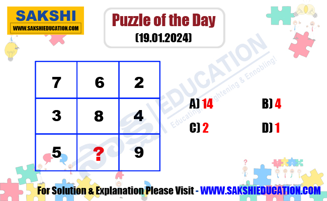 Puzzle of the Day     sakshi education puzzles  maths puzzles