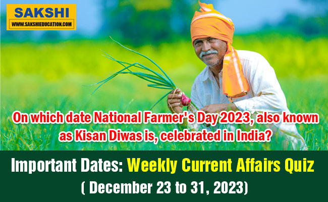 Important Dates Weekly Current Affairs GK Quiz