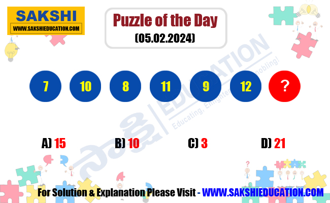 Puzzle of the Day   missing number puzzle in sakshi education   new puzzle