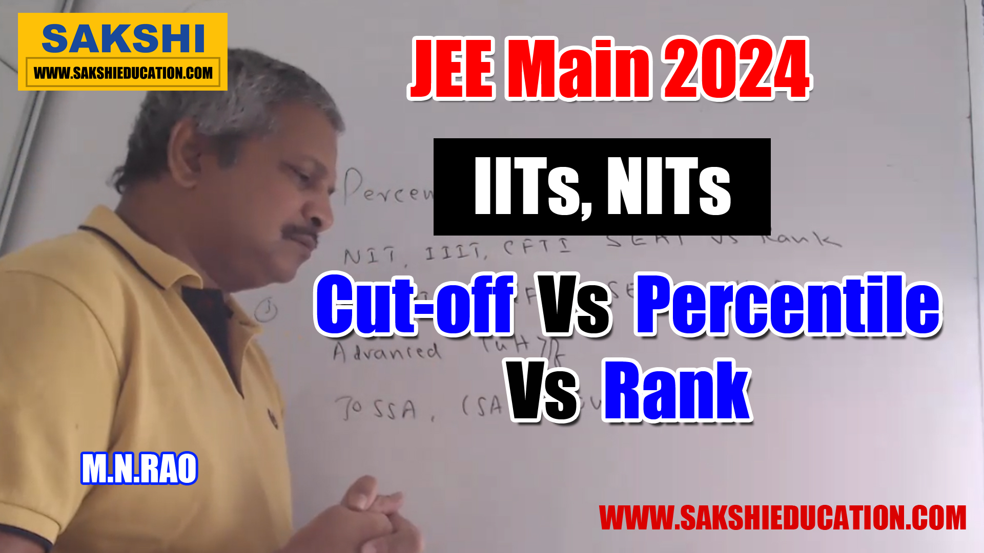 JEE Main 2024 IITs, NITs Cutoff Vs Percentile Vs Rank