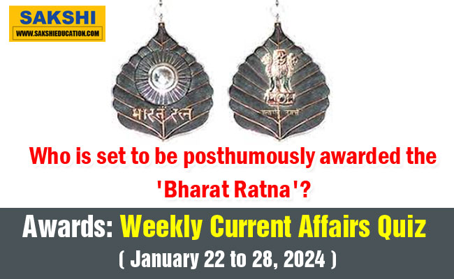Awards Weekly Current Affairs Quiz in English January 22 to 28 2024