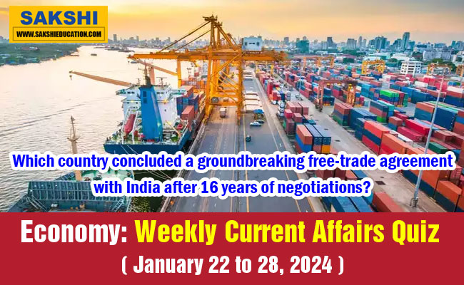 Economy Weekly Current Affairs Quiz in English January 22 to 28 2024