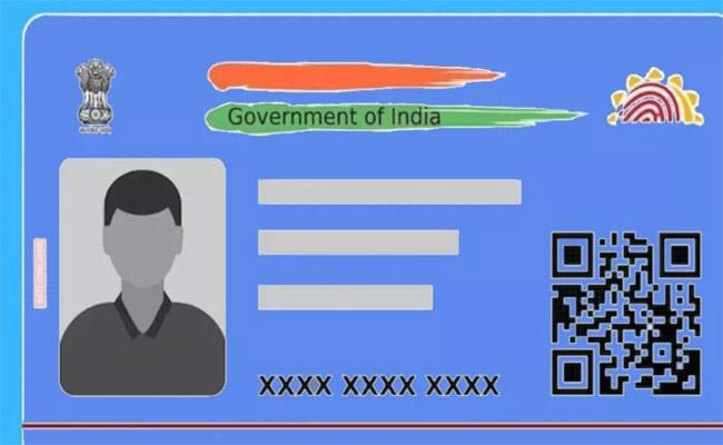 Blue Aadhar Card  Blue colored Aadhaar Card for kids under five  Blue Aadhaar Card with child's details for identification
