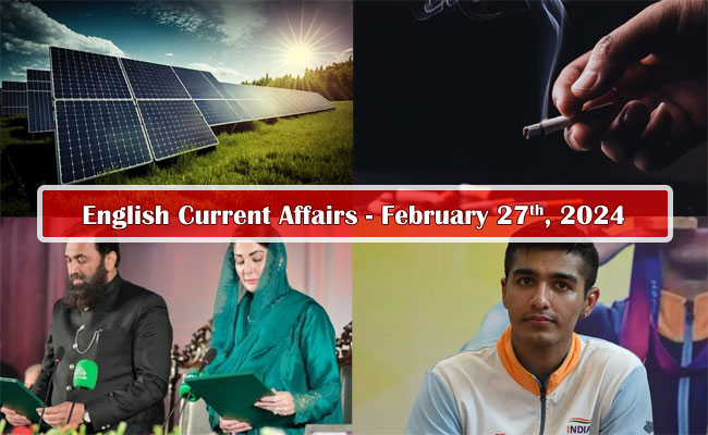 27th February, 2024 Current Affairs   general knowledge questions with answers   current affairs for competitive exams