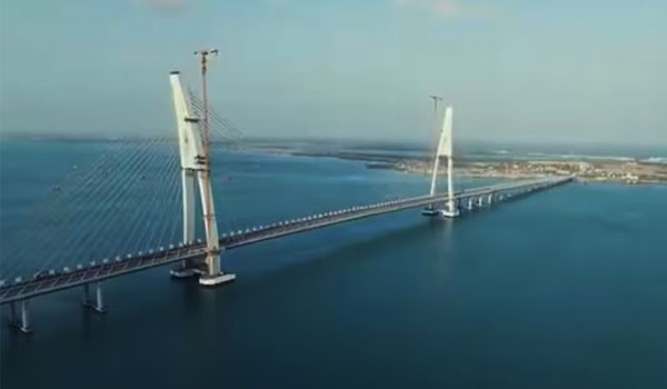Sudarshan Setu   Narendra Modi inaugurating Sudarshan Setu   India  Longest Cable Stayed Bridge